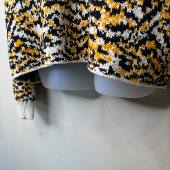 Rachel Comey Animal Print Wide Long Sleeve Wool Blend Stretch Fall Knit Sweater - Picture 12 of 14